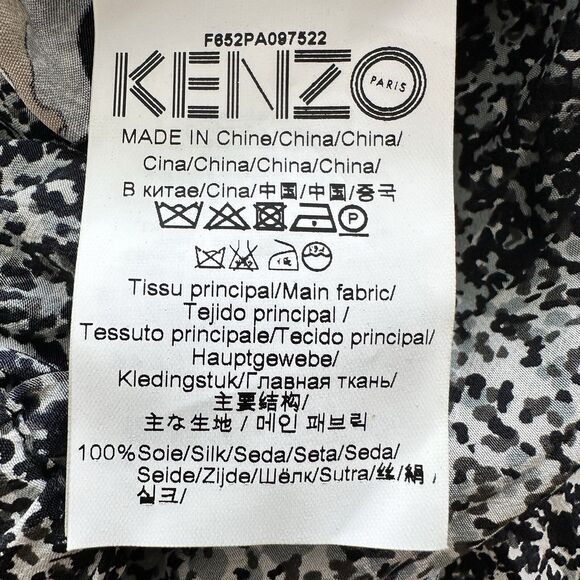 KENZO Paris Sand Silk Anthracite black and white speck Size 38 US 6 - Picture 9 of 12